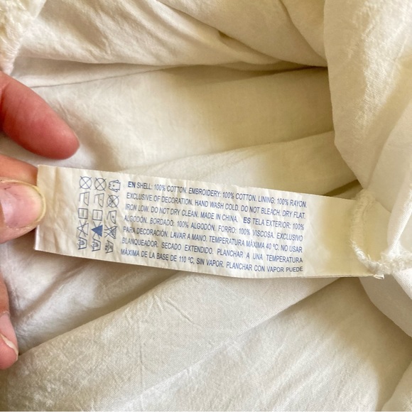 FOREVER 21 White Eyelet Floral Flowers Silhouette Mini Dress Medium - Picture 11 of 16